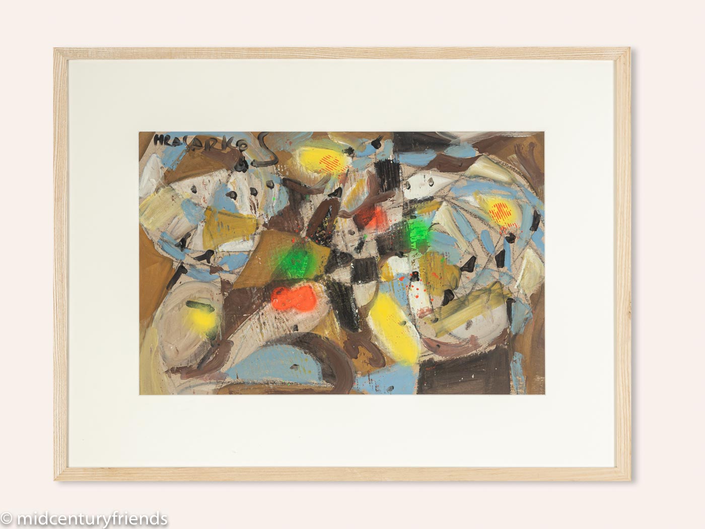 Colorful Fragmentation, Gouache auf dickem Papier, 81 x 61 cm