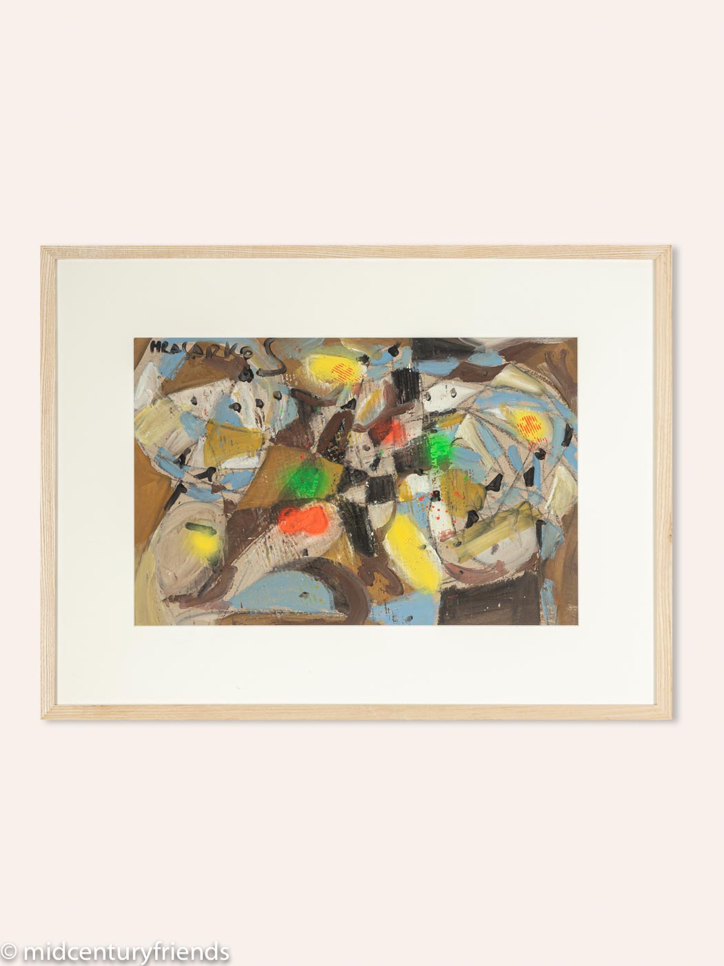 Colorful Fragmentation, Gouache auf dickem Papier, 81 x 61 cm