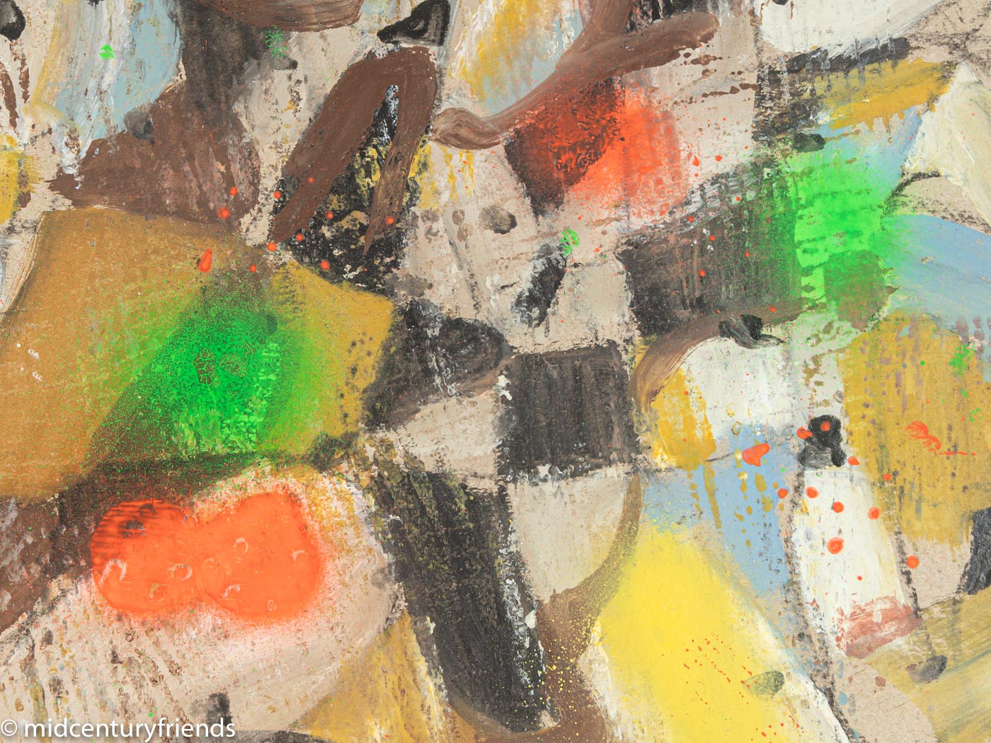 Colorful Fragmentation, Gouache auf dickem Papier, 81 x 61 cm