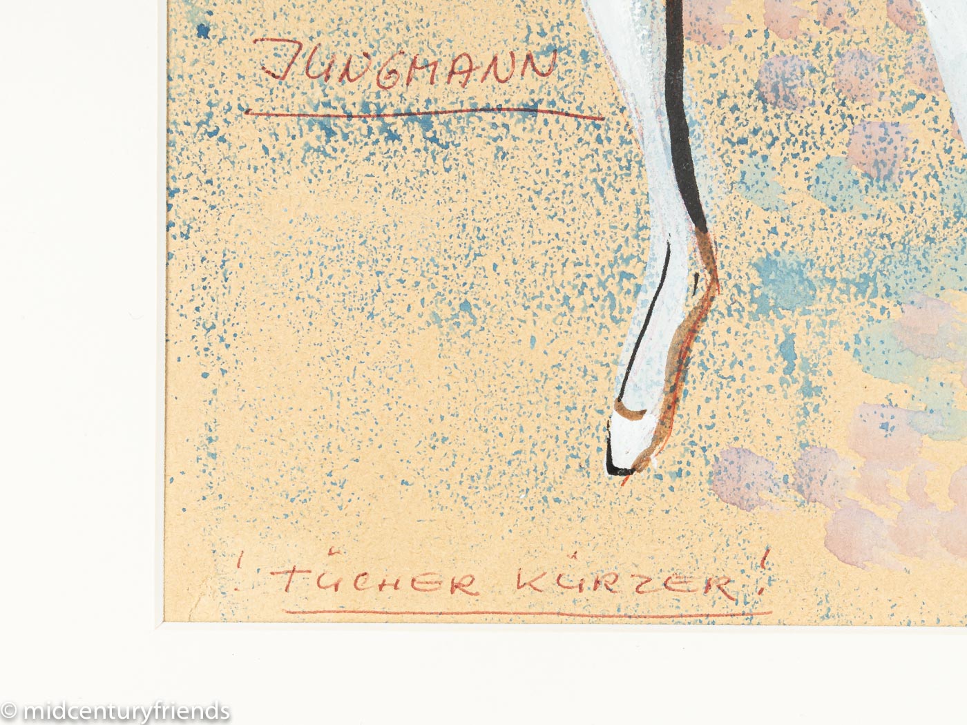 Figurine Staatsoper München, Gouache auf Papier, 48 x 60 cm