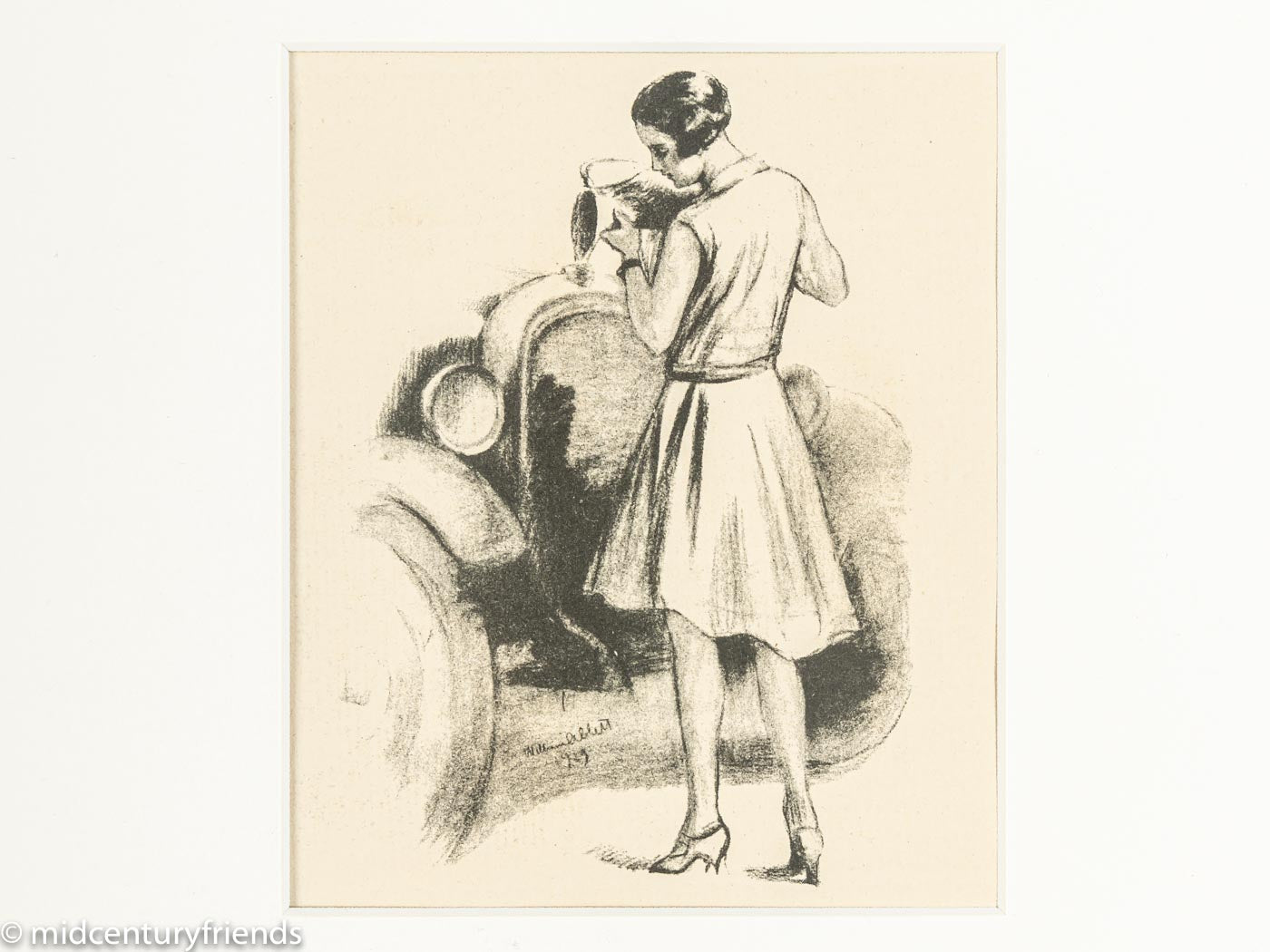 L'Automobile et la Femme, Heliogravüre auf Papier, 82 x 38 cm