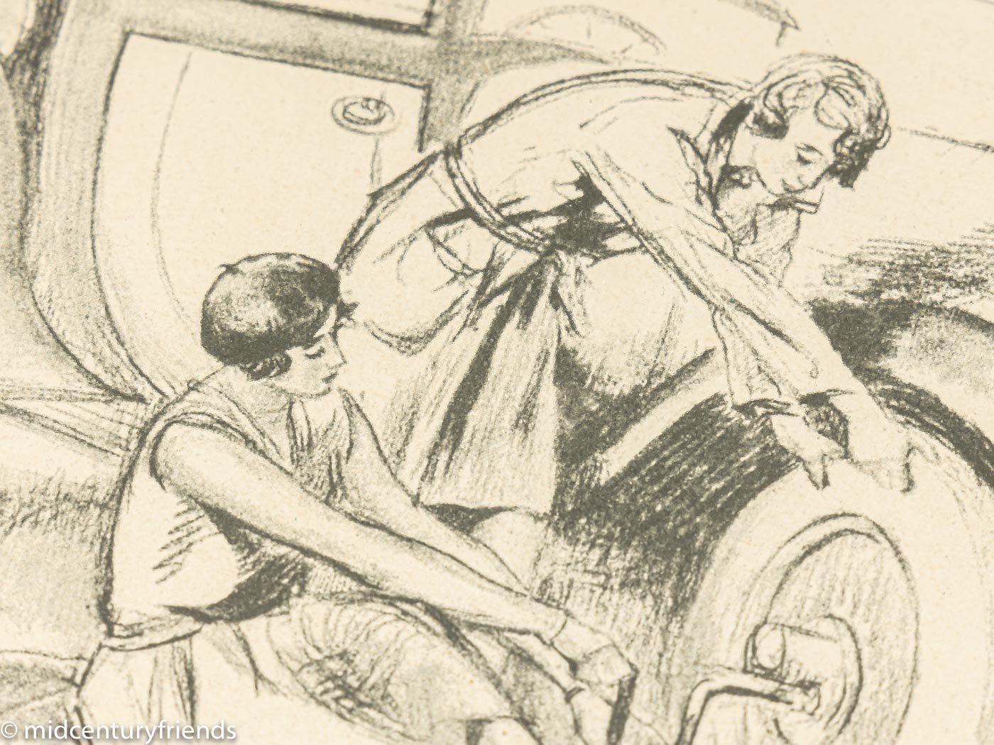 L'Automobile et la Femme, Heliogravüre auf Papier, 82 x 38 cm