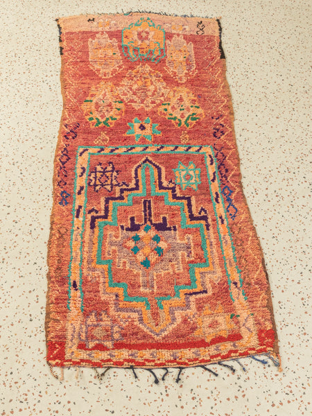 Vintage Rehamna, Berber Teppich, 95 X 260