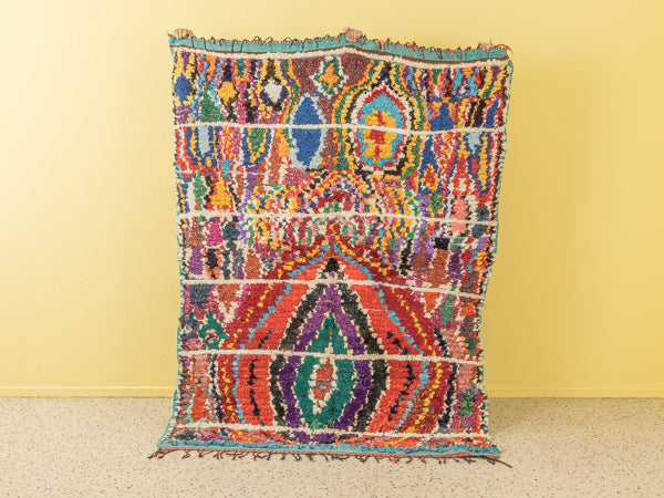 Vintage Boucherouite, Berber Teppich, 167 X 233