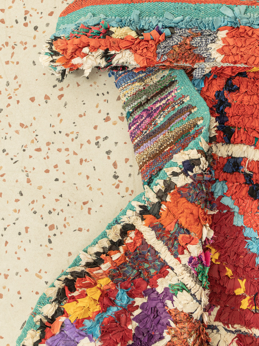 Vintage Boucherouite, Berber Teppich, 167 X 233