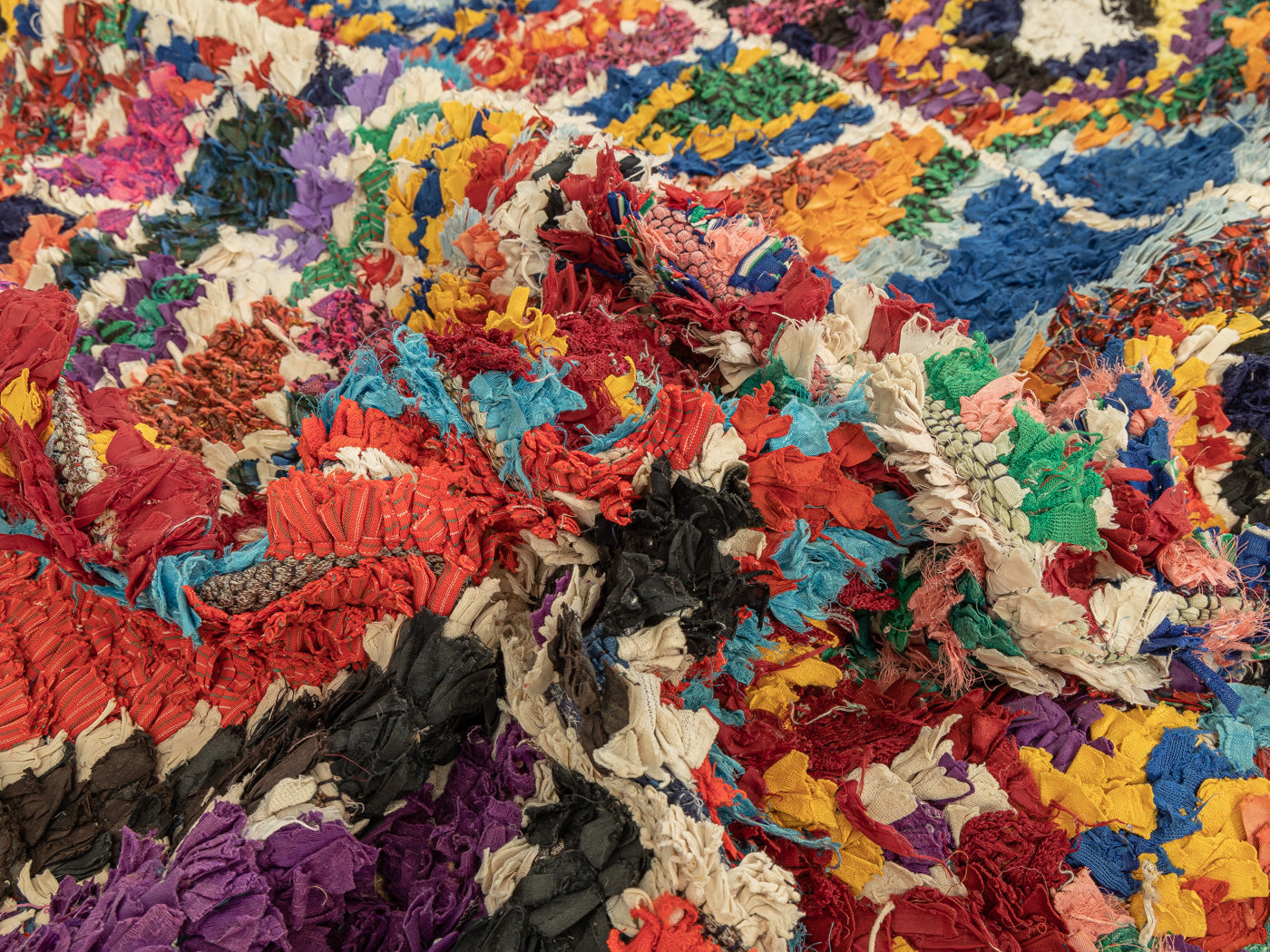 Vintage Boucherouite, Berber Teppich, 167 X 233