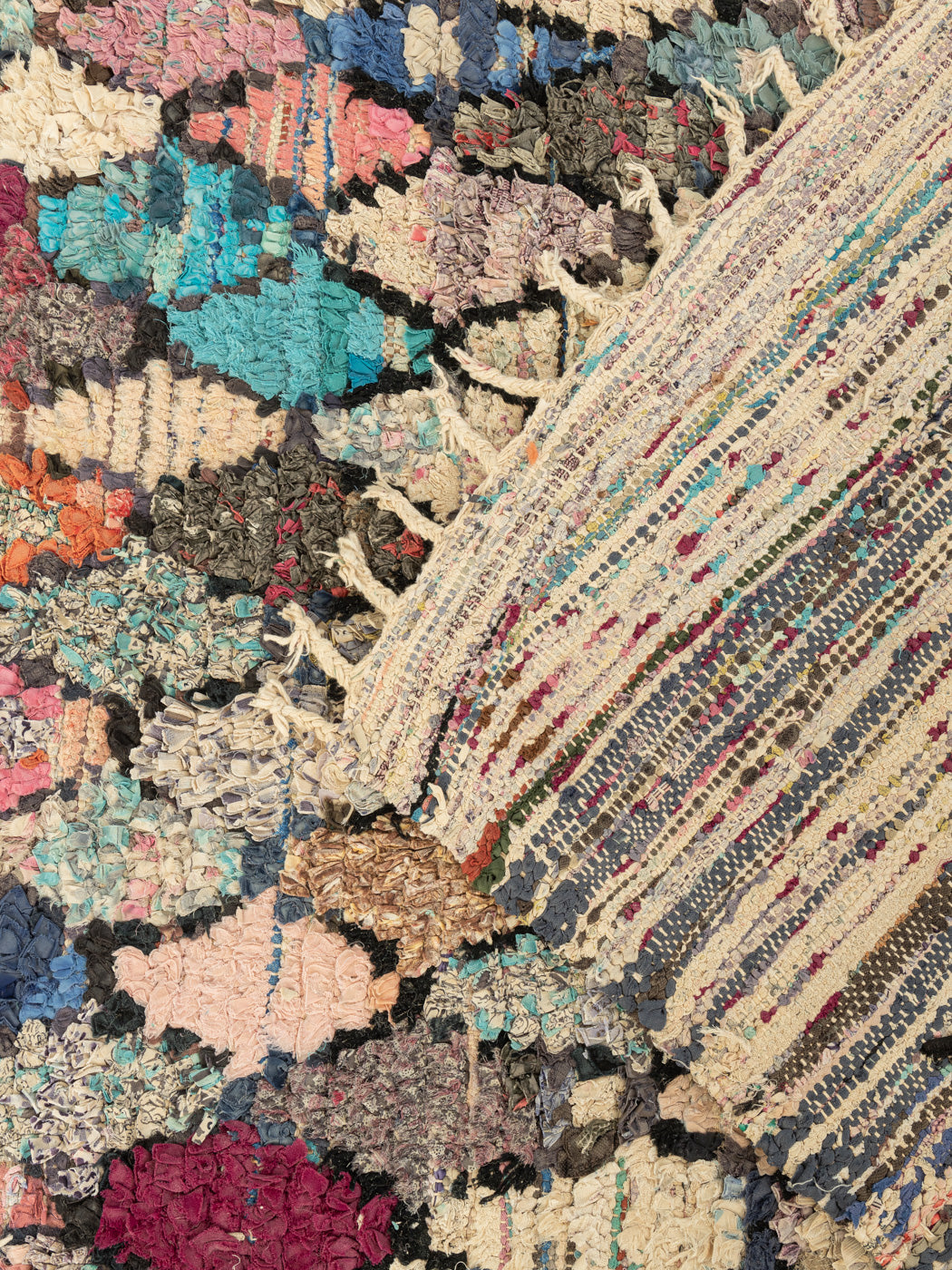 Vintage Boucherouite, Berber Teppich, 90 X 263