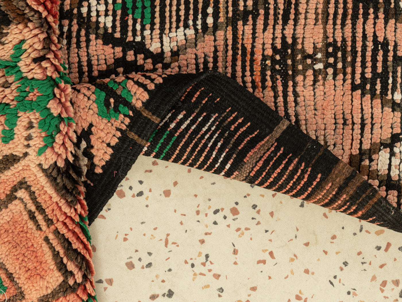 Vintage Boujad, Berber Teppich, 113 X 277