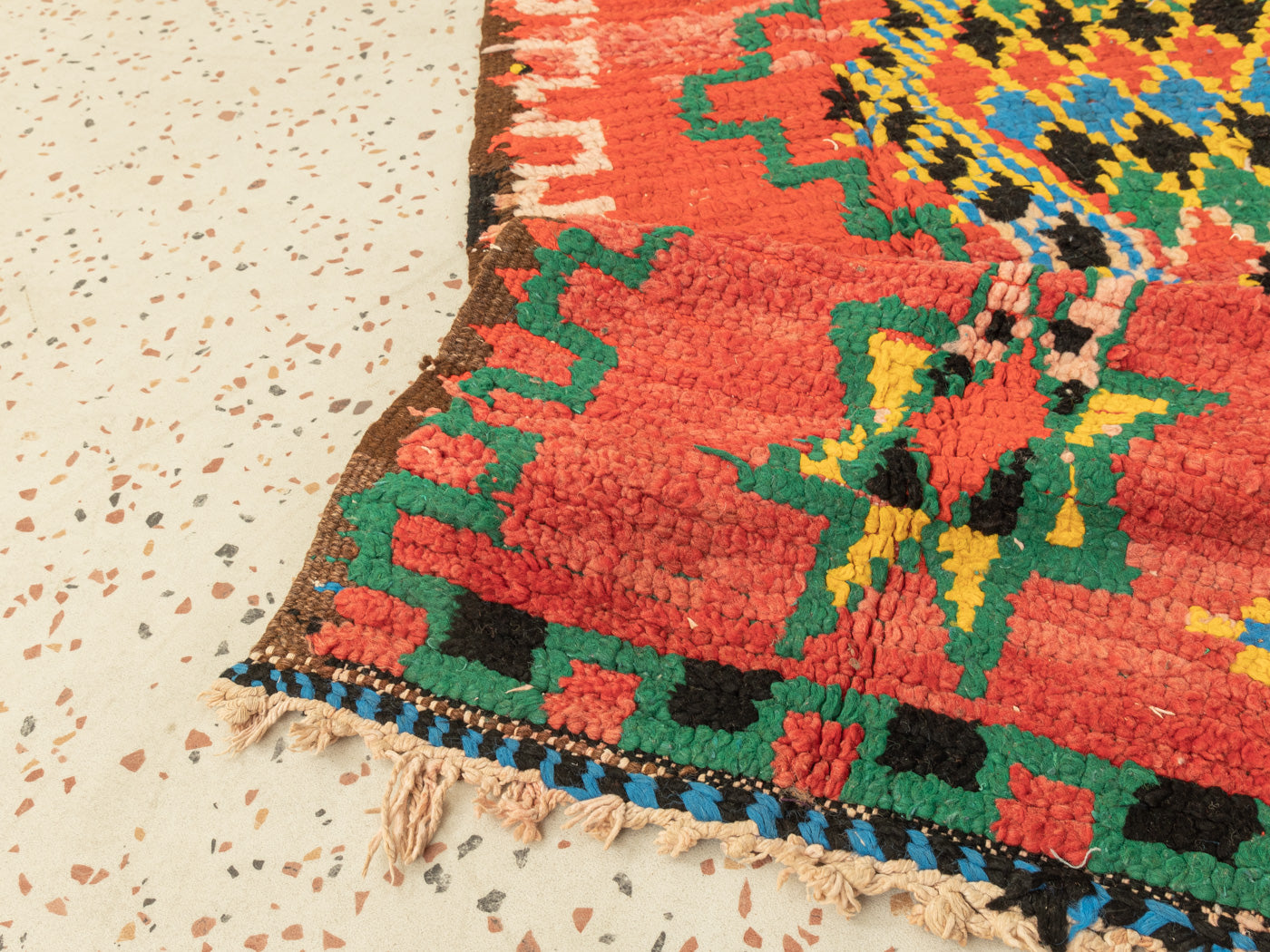 Vintage Boujad, Berber Teppich, 123 X 290