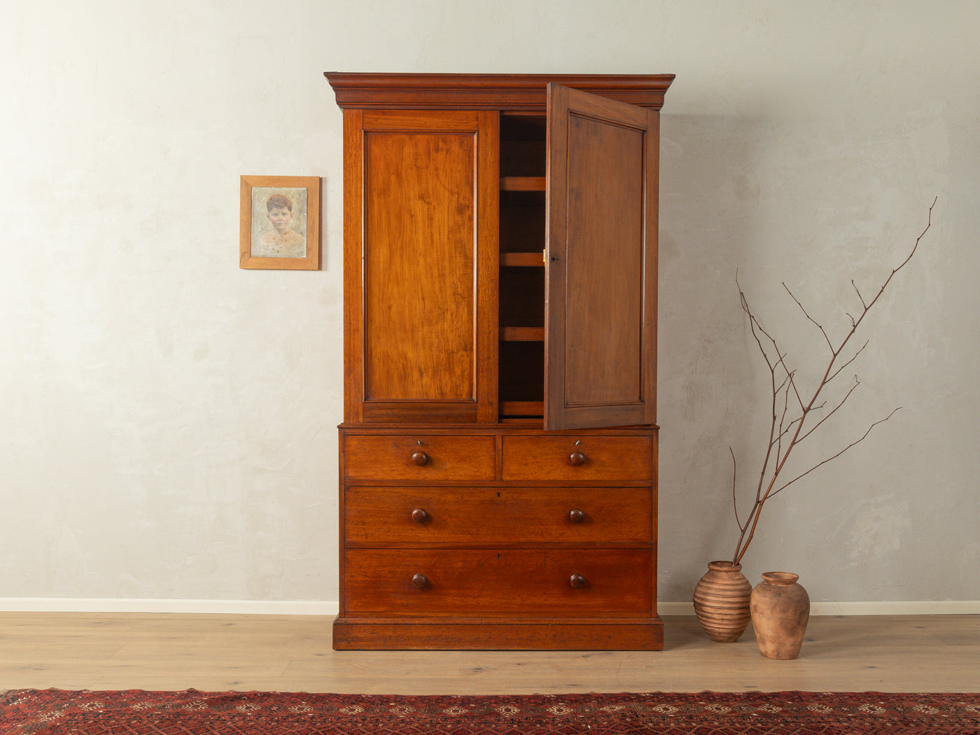 1840er Jahre Linen Press Wäscheschrank
