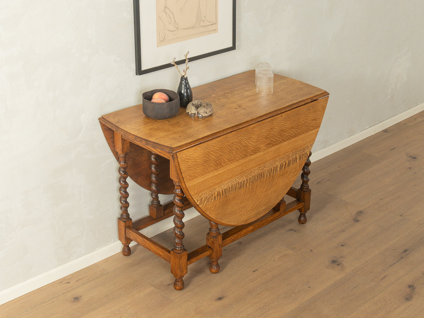 Viktorianischer Gateleg Esstisch, um 1890