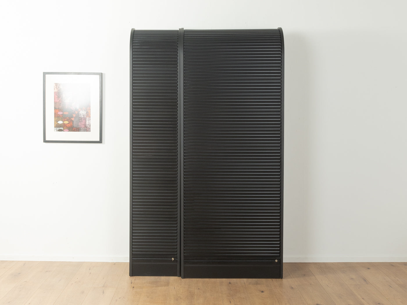 Tambour door cabinet set in the style of Aldo van den Nieuwelaar