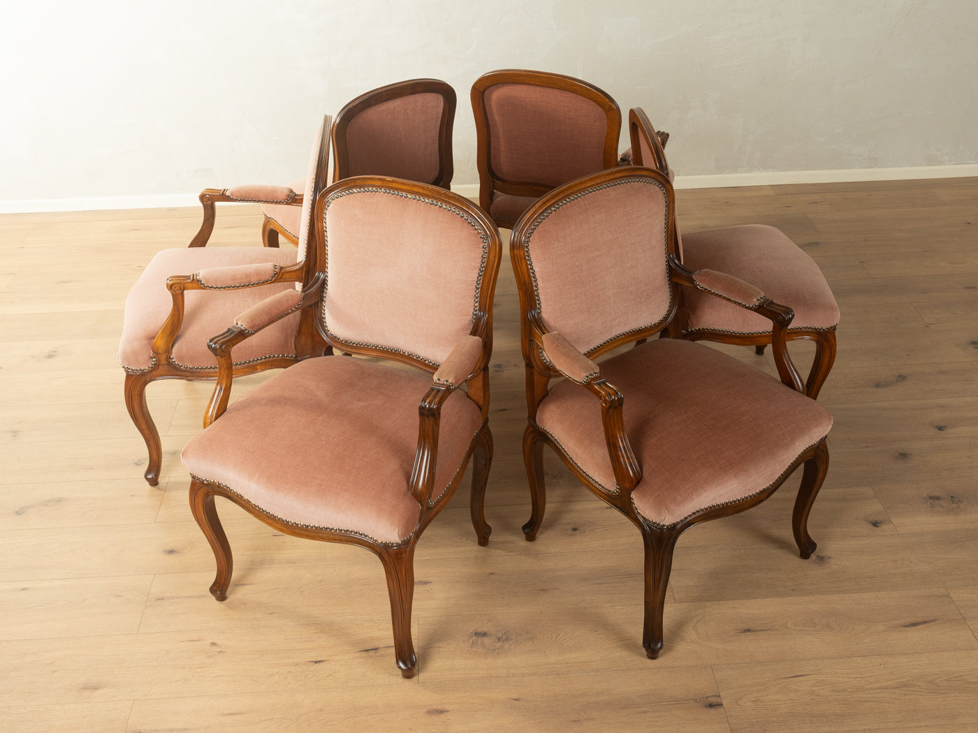 Six Classic Rococo Chairs, circa 1900