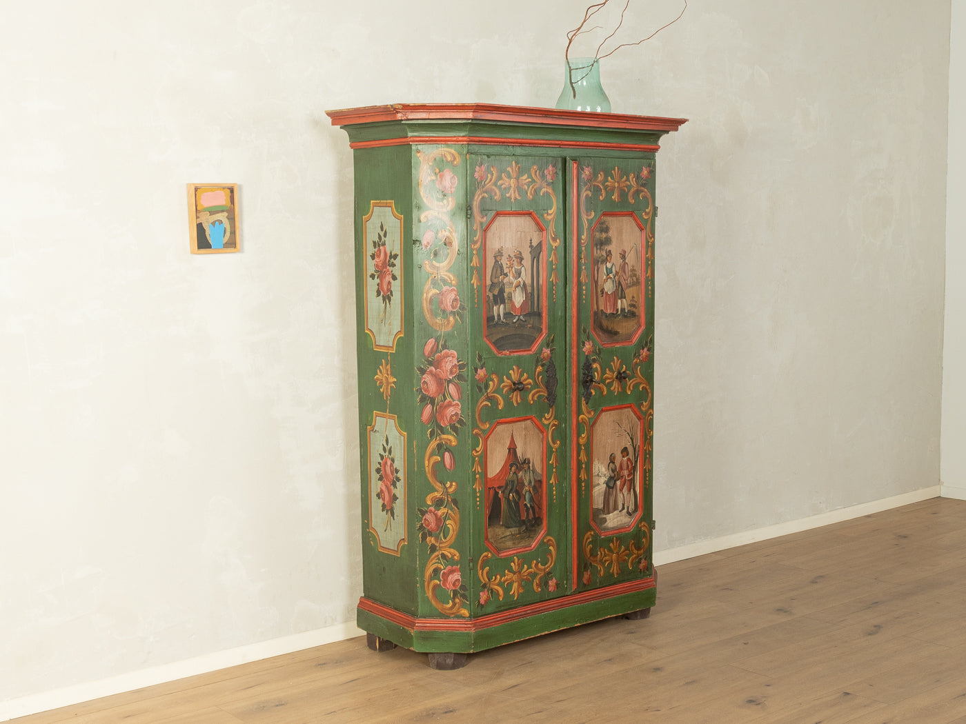 Antiker handbemalter Bauernschrank - Bild 1