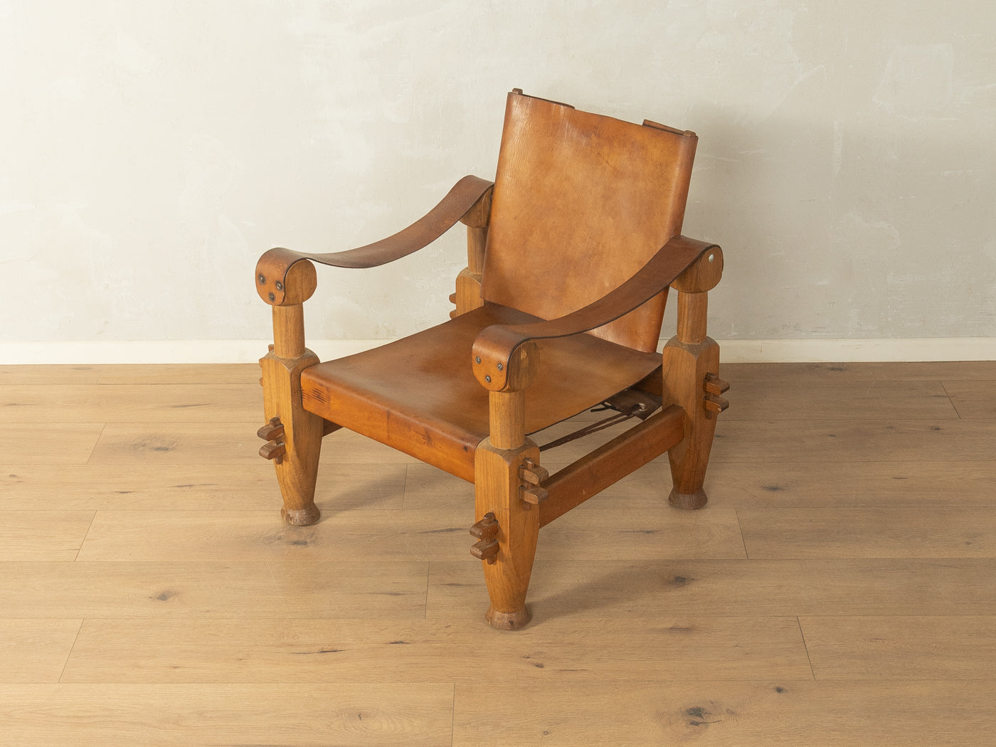 Brutalistischer Vintage Safari Sessel