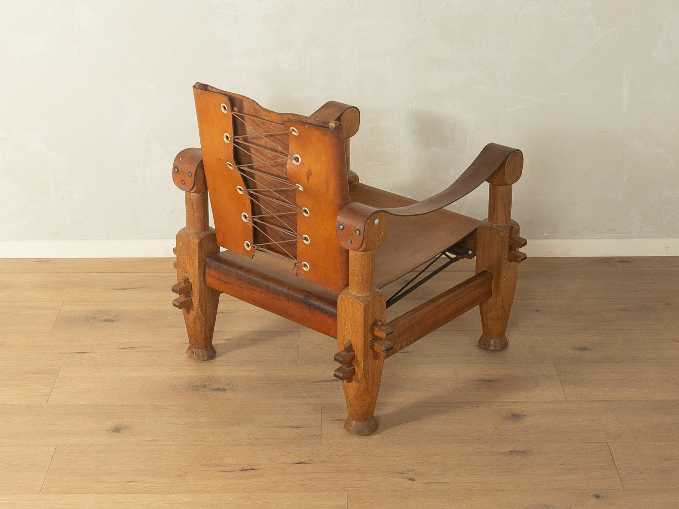 Brutalistischer Vintage Safari Sessel