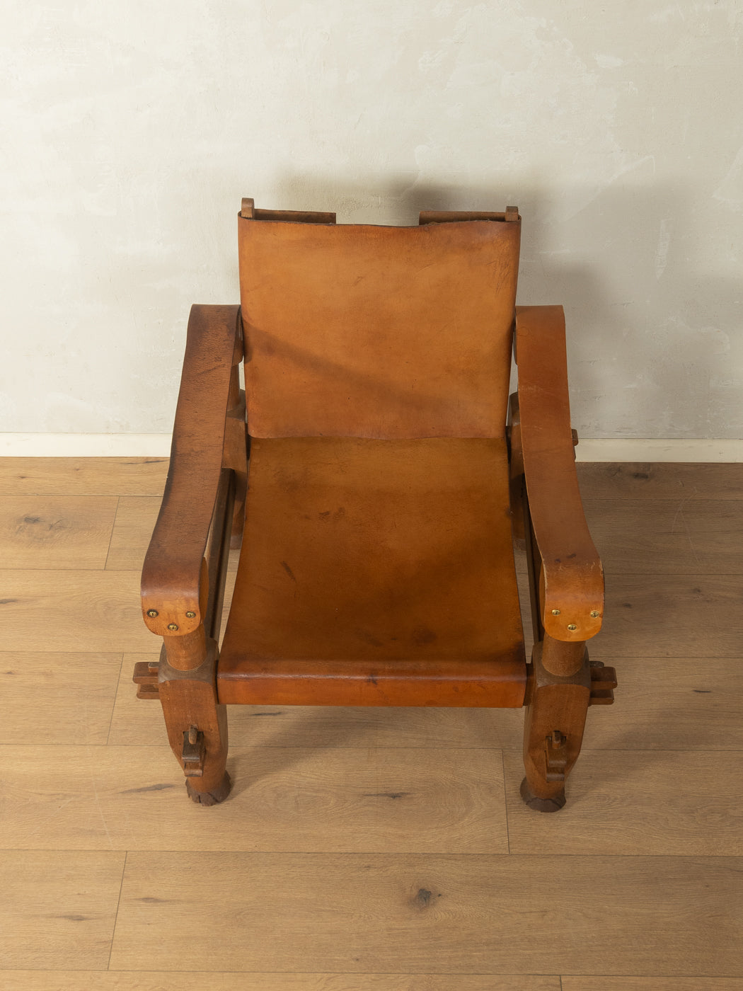 Brutalistischer Vintage Safari Sessel - Bild 5