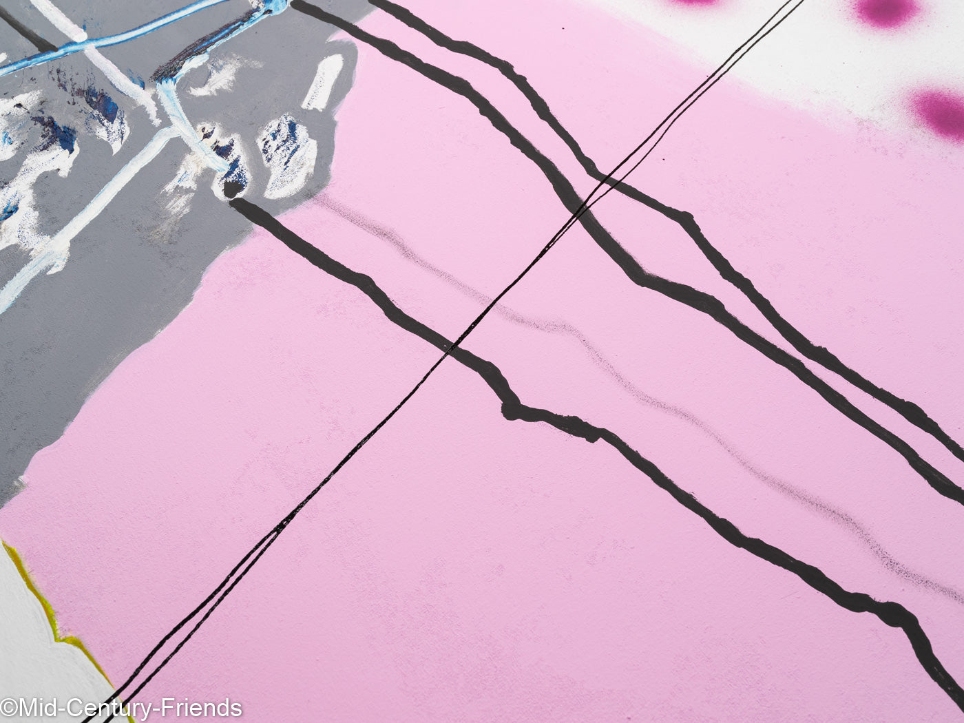Pink roe, Acryl, Öl und Sprühtechnik auf Leinwand, 120 x 155cm