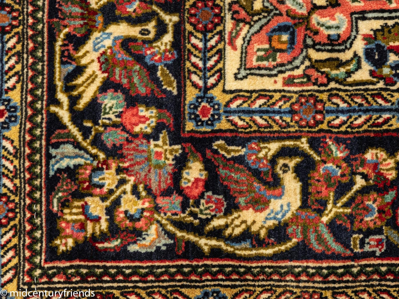 1960er Jahre Ghom Teppich, 105 x 165