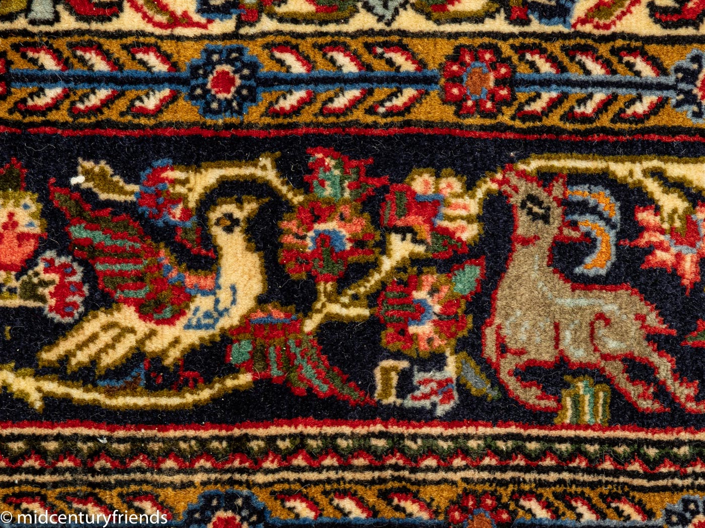 1960er Jahre Ghom Teppich, 105 x 165