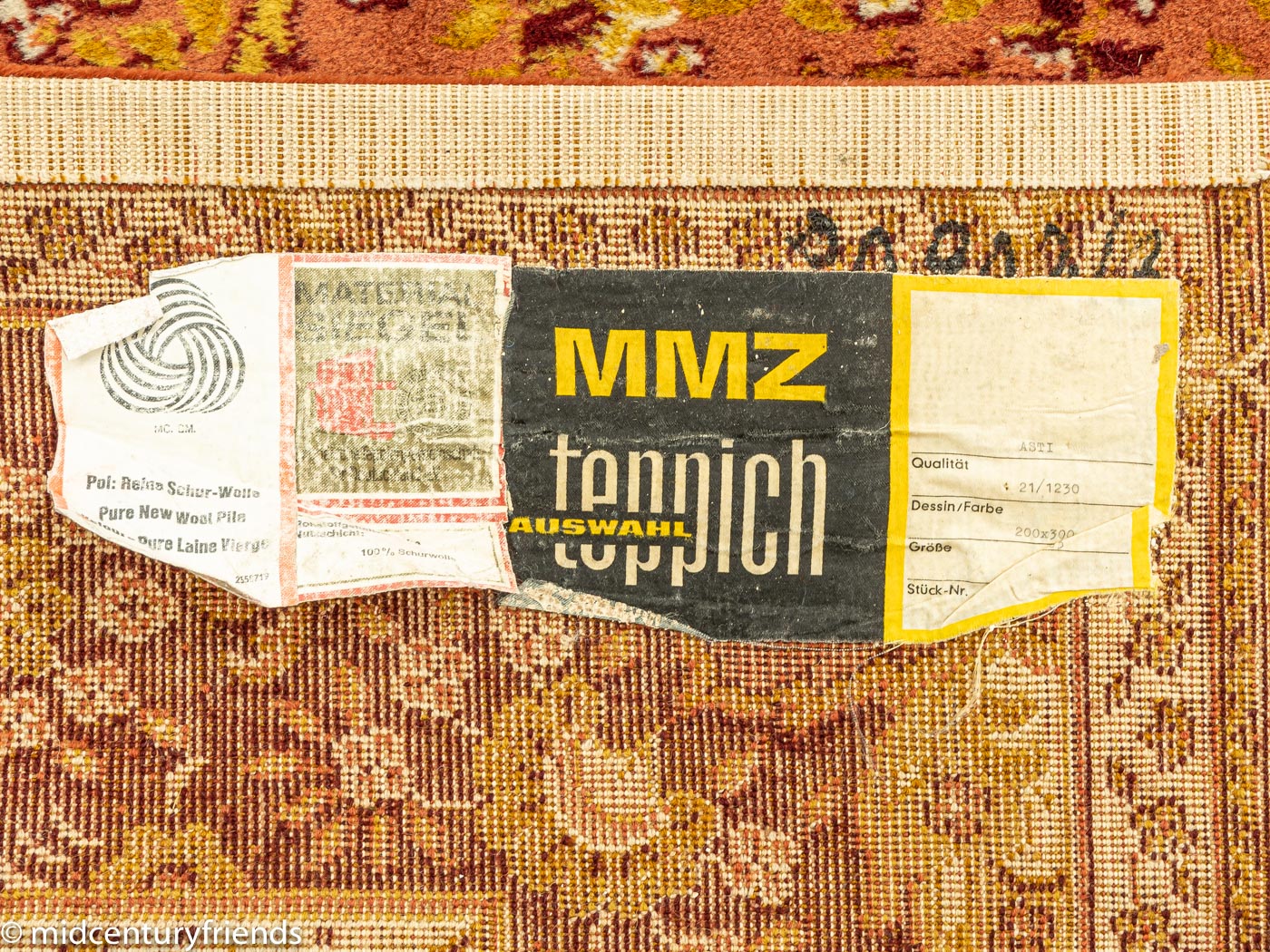 1960er Jahre Teppich, 200 x 300