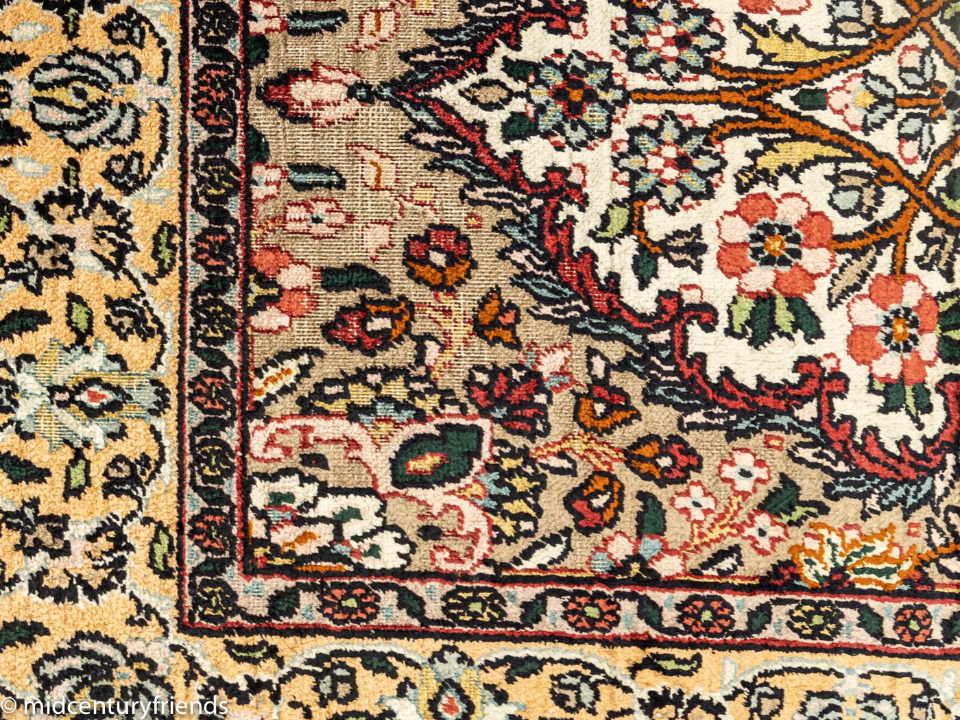 1960er Jahre Teppich, 62 x 105