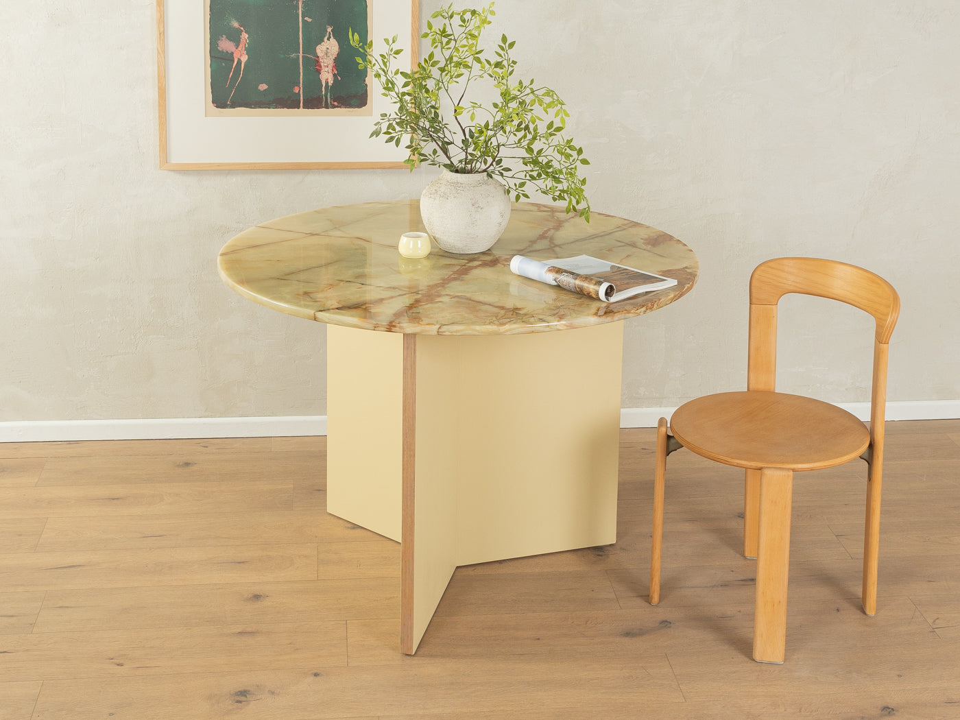 Exklusiver Onyx-Marmor Tisch, Ø 110 cm