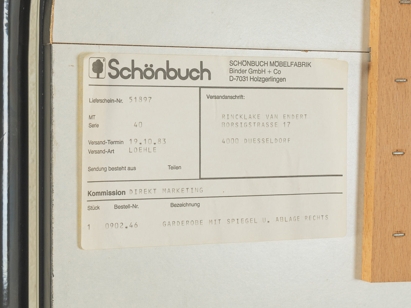 Schönbuch Garderobe