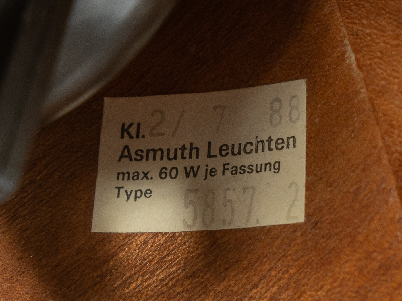 1960er Jahre Deckenlampe, Asmuth Leuchten