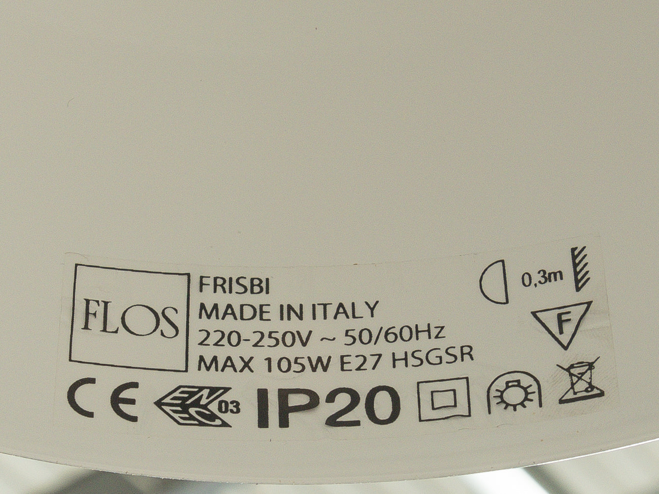 FRISBI ceiling lamp, Achille Castiglioni, Flos