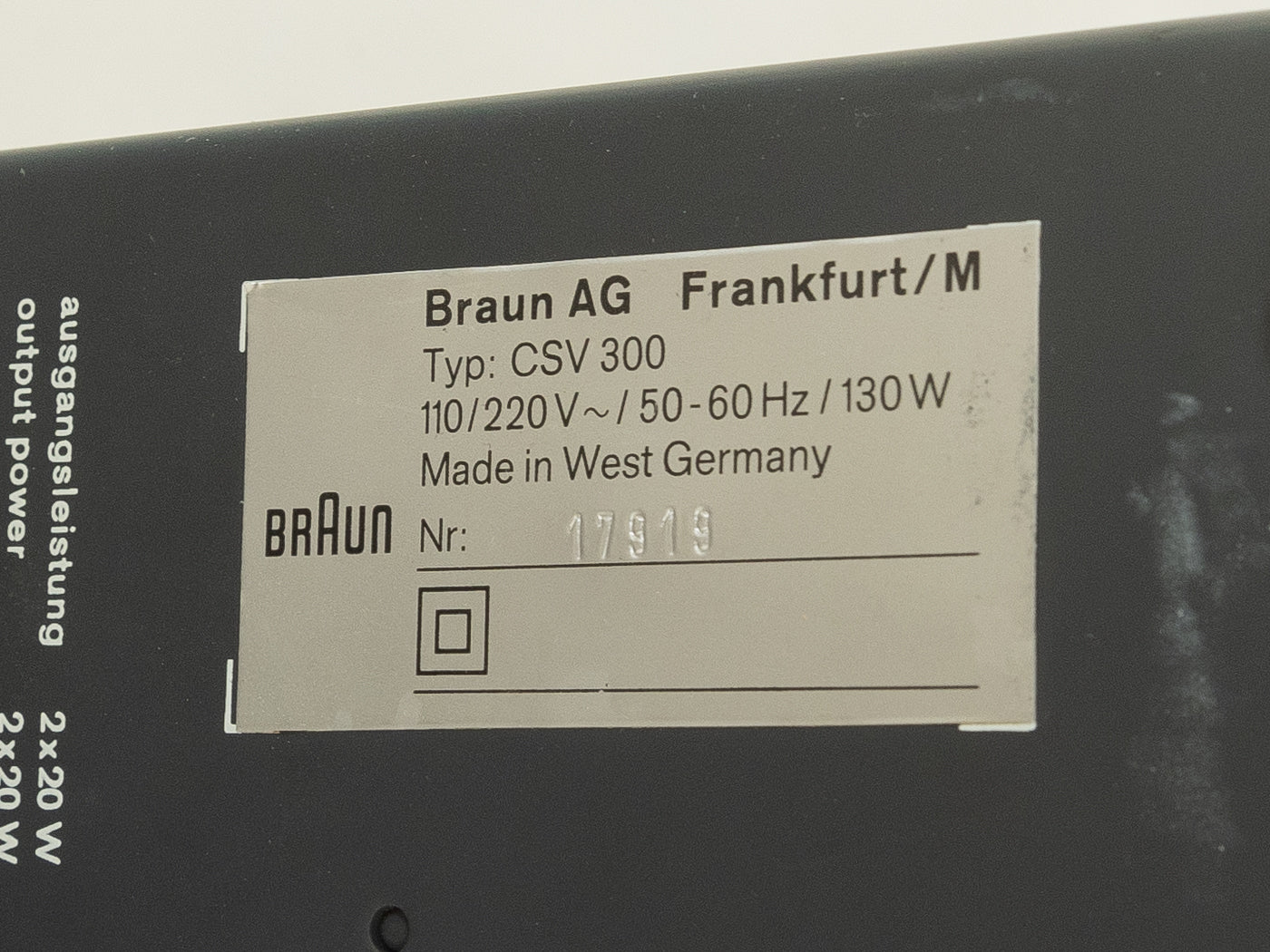 1960er Jahre Hi-Fi Anlage, PS 600, CSV 251 & CE 300, Braun - Bild 12