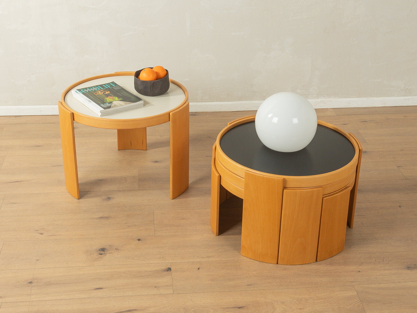 783 nesting tables, Gianfranco Frattini, Cassina