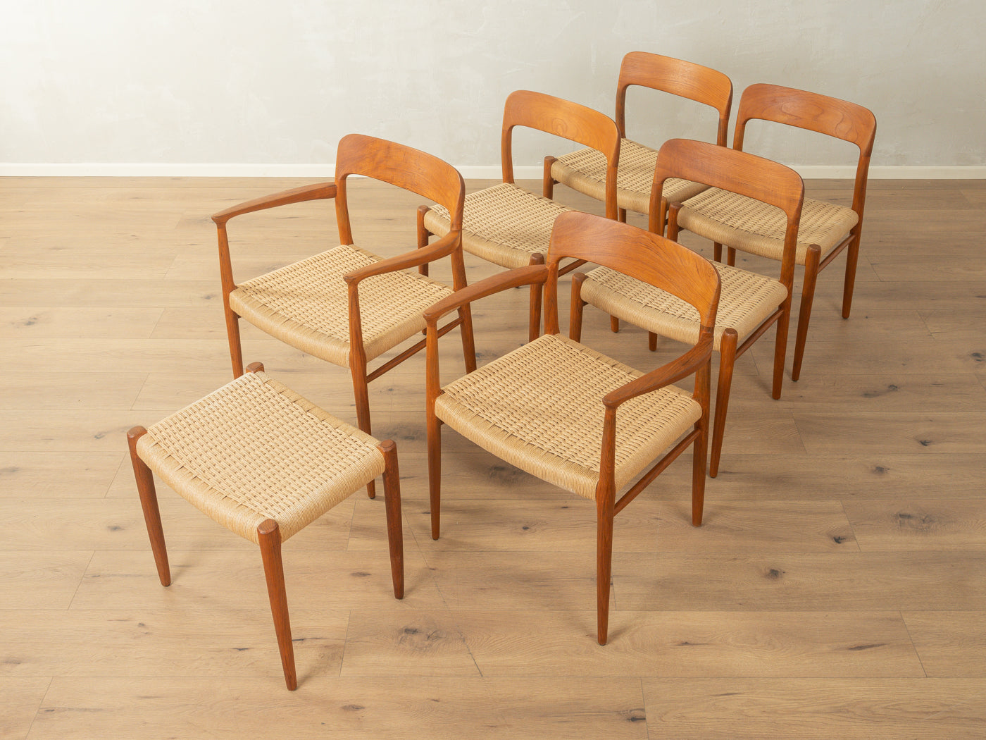 Model 75 Dining chairs, Niels O. Møller
