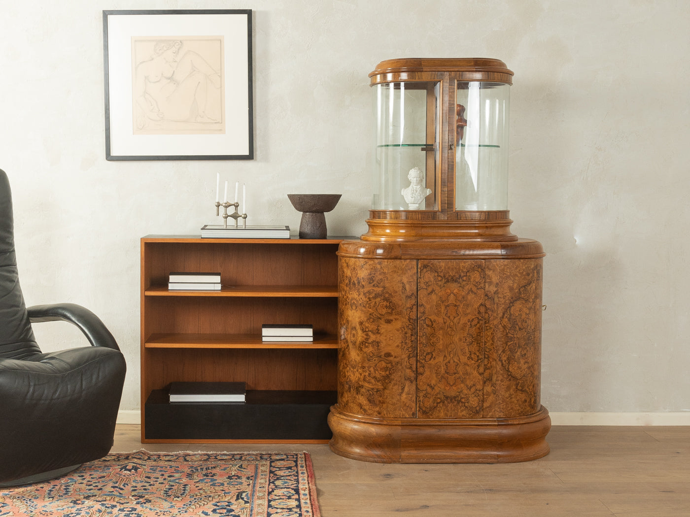 1930er Jahre Art déco Vitrine