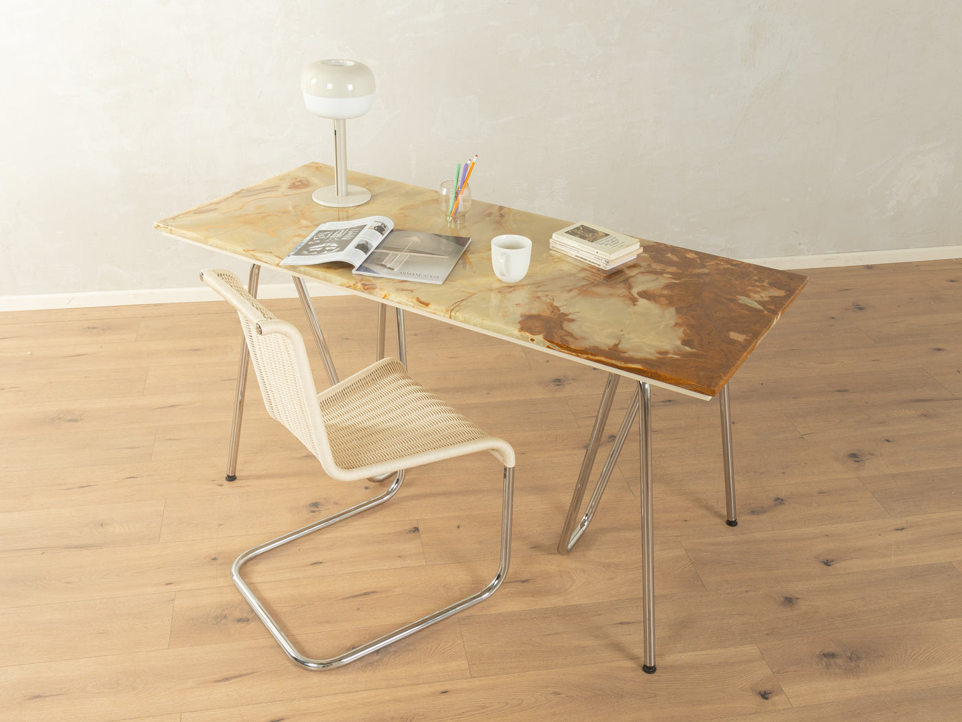 Einzigartiger Onyx-Marmor Schreibtisch