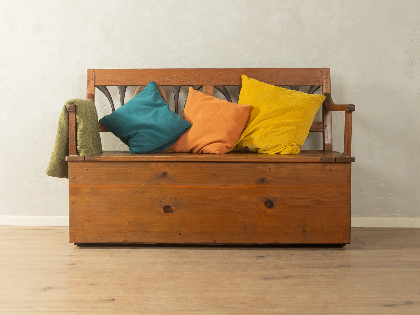 Biedermeier Truhenbank - Bild 1