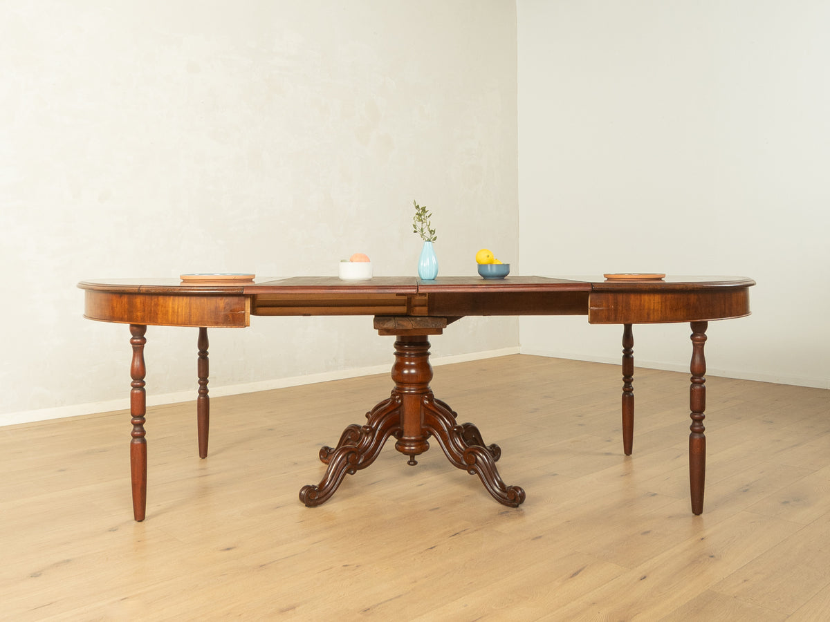Antiker Ausziehtisch mit Mittelfuß - Bild 7