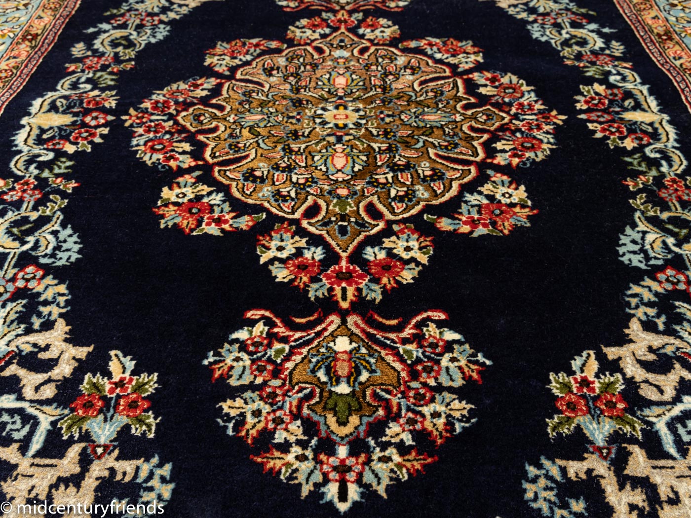 1960er Jahre Ghom Teppich, 136 x 209