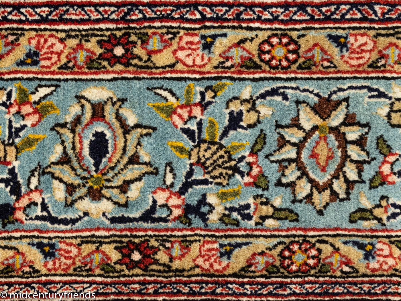 1960er Jahre Ghom Teppich, 136 x 209