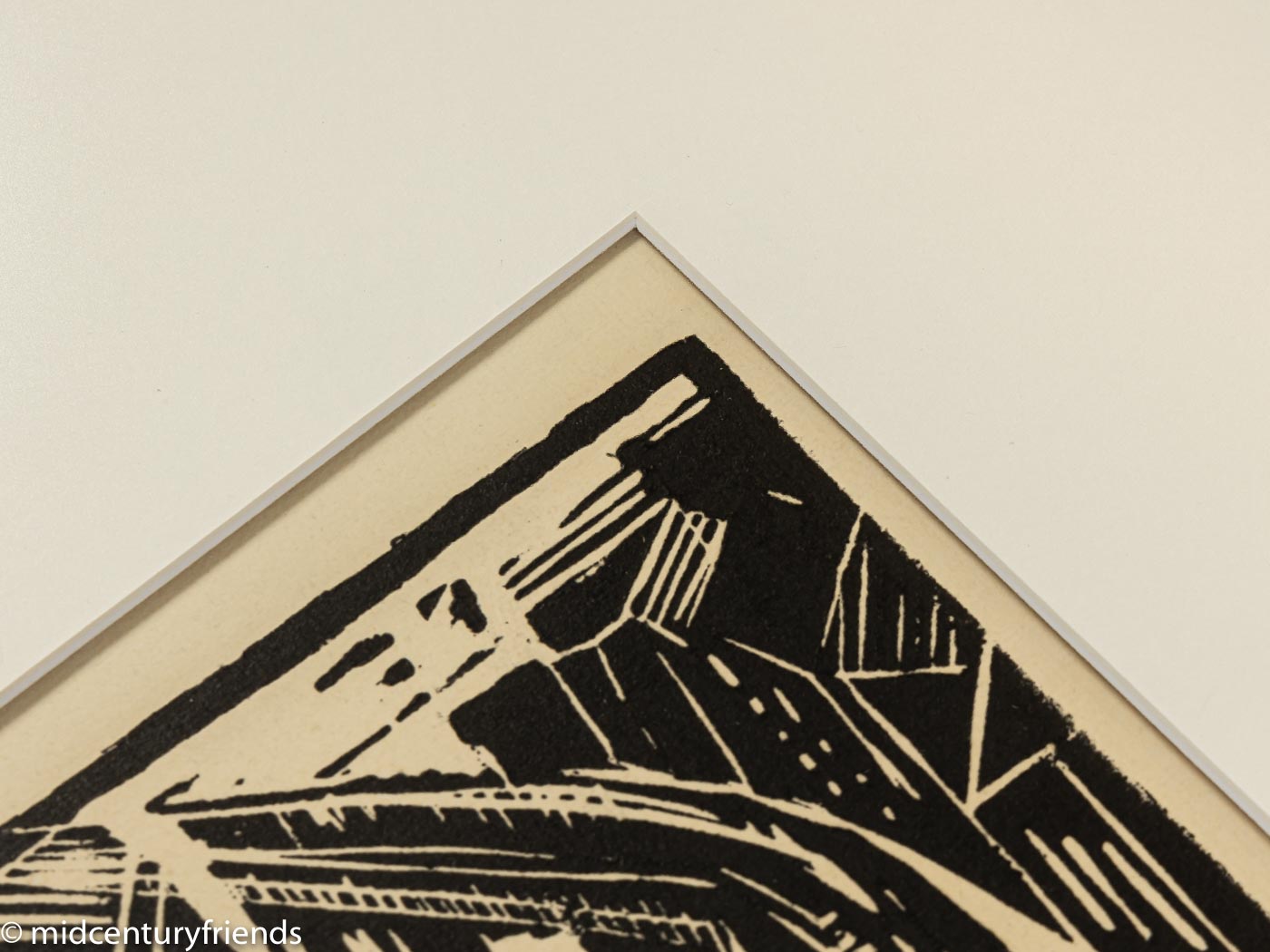 Hochbahn, S/W Linolschnitt auf Papier, 55 x 68 cm
