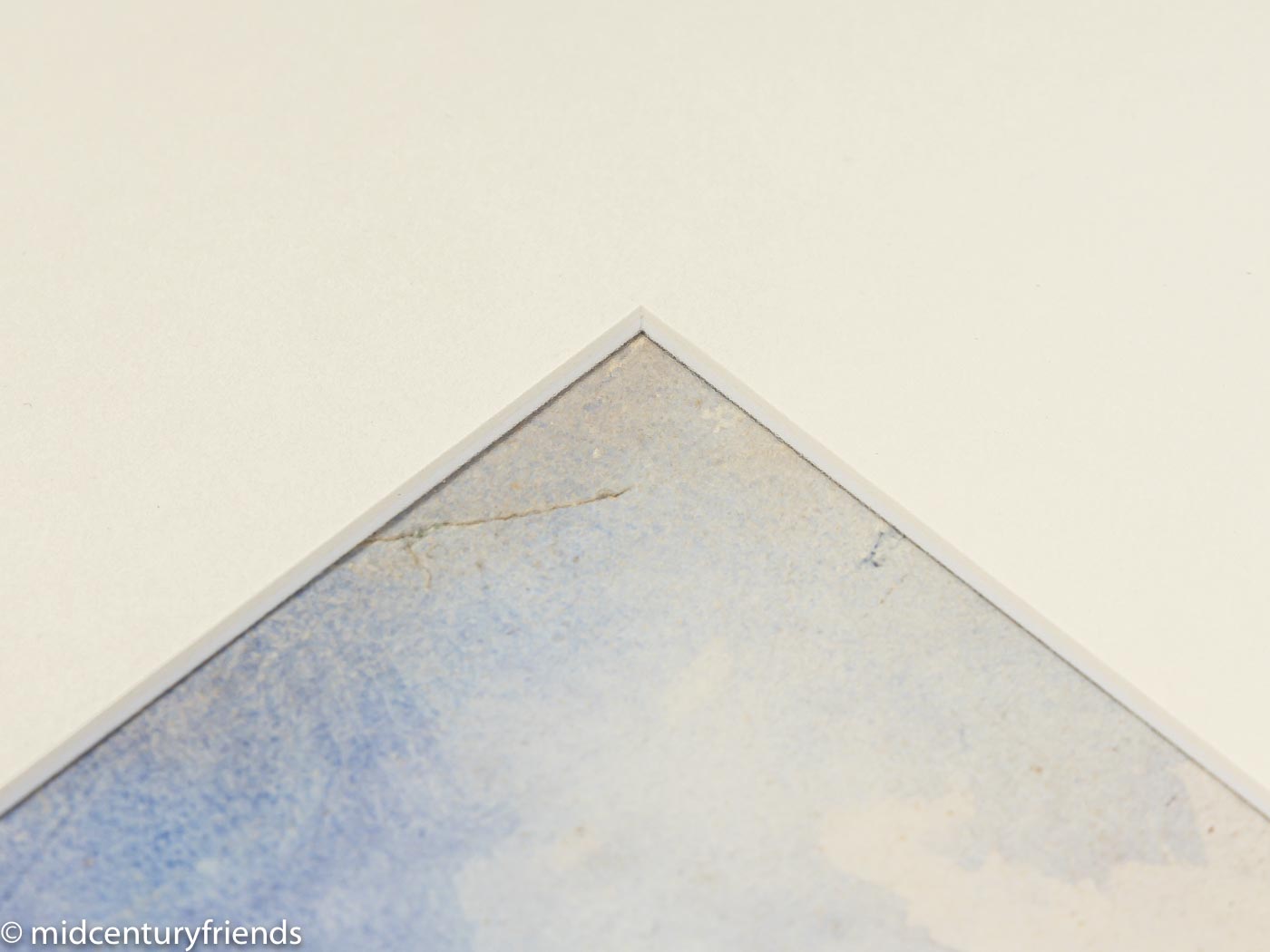 Blaue Küste, Aquarell auf Papier, 49 x 58 cm