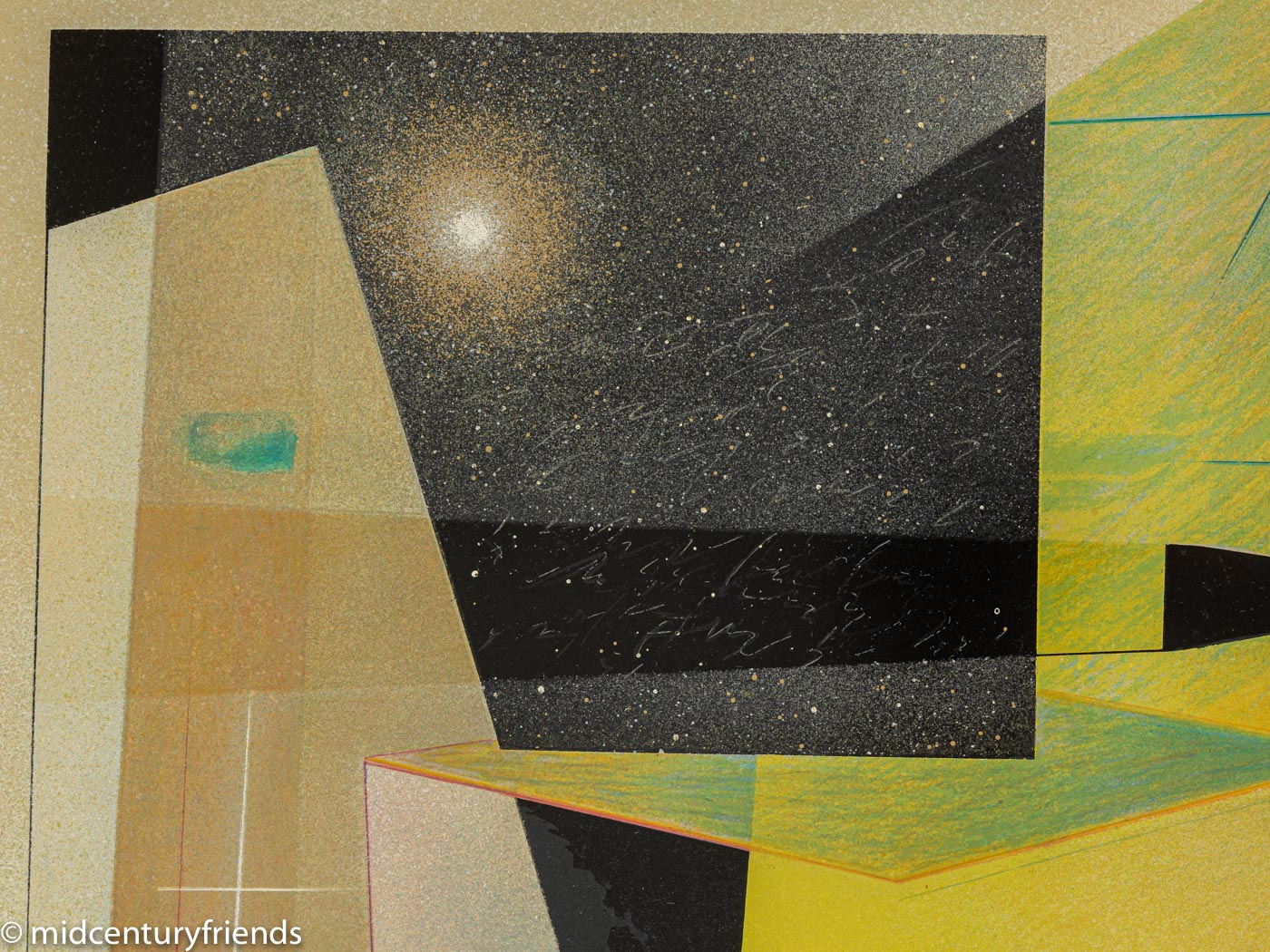 Lichtquelle, Farbserigraphie, 83 x 103 cm
