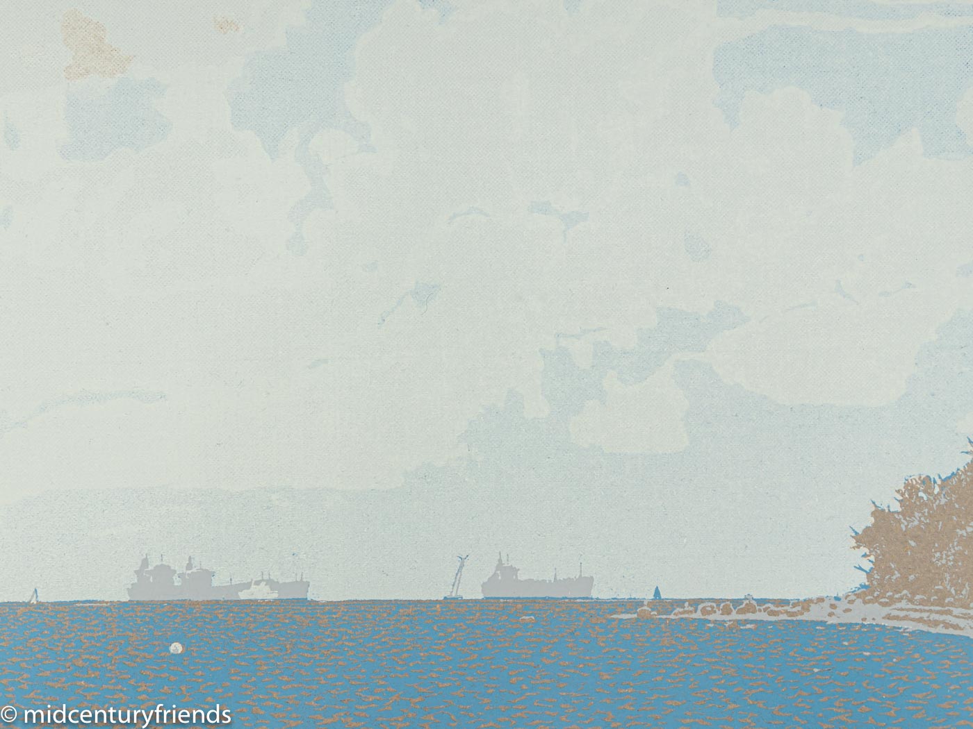 Geltringer Bucht, Farbserigraphie auf Papier, 67 x 67 cm