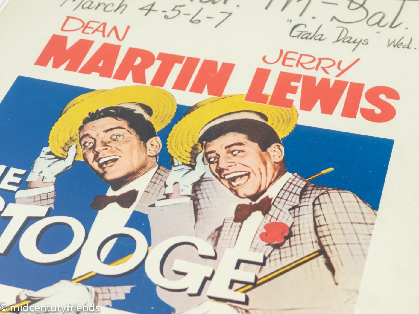 Window card „The Stooge“, Dean Martin & Jerry Lewis, 63 x 83 cm