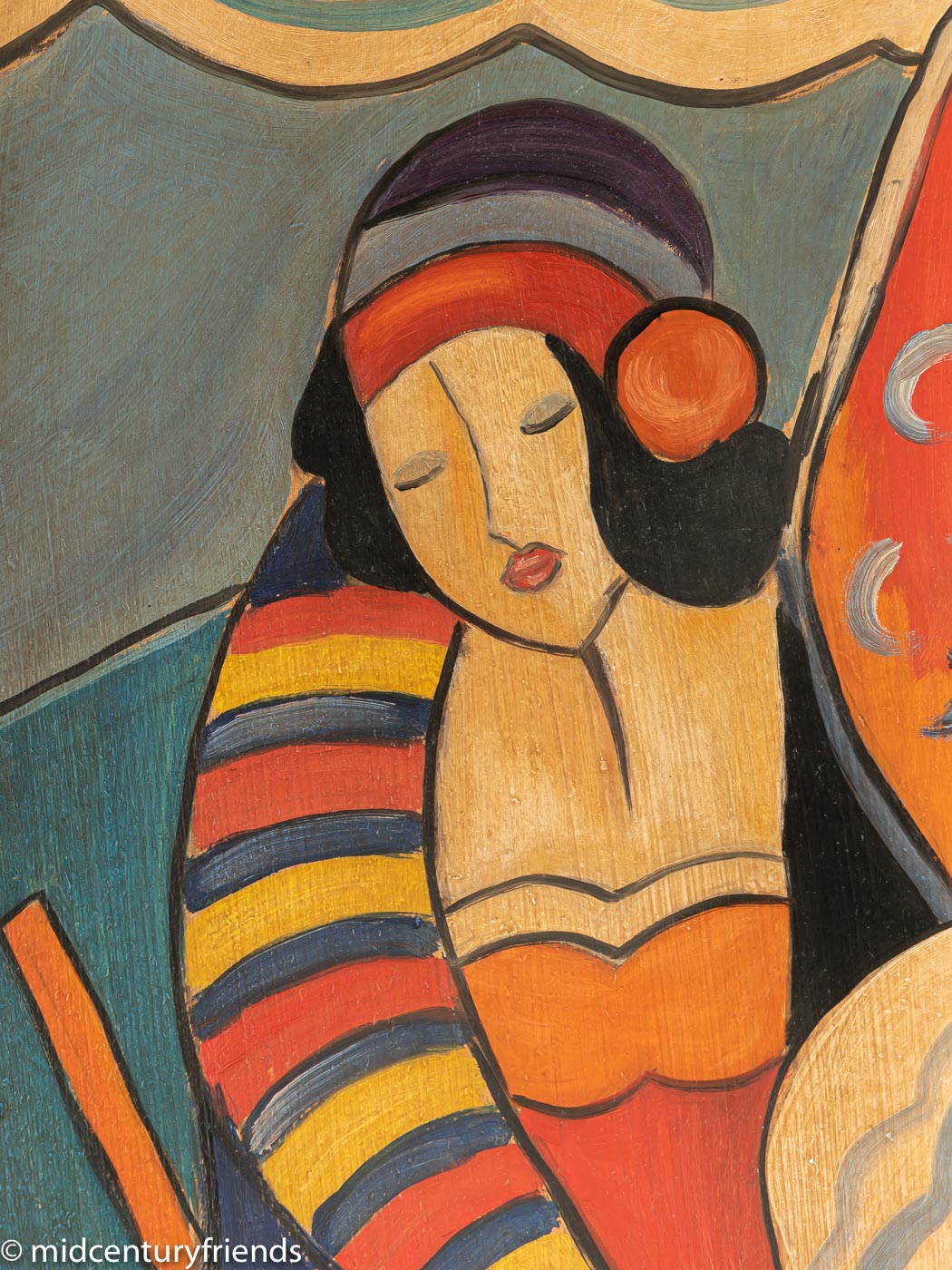 EXPRESSIONISTISCHES GEMÄLDE VON SARA HILL, 52 CM X 60 CM