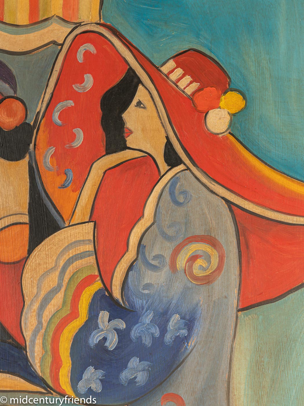 EXPRESSIONISTISCHES GEMÄLDE VON SARA HILL, 52 CM X 60 CM