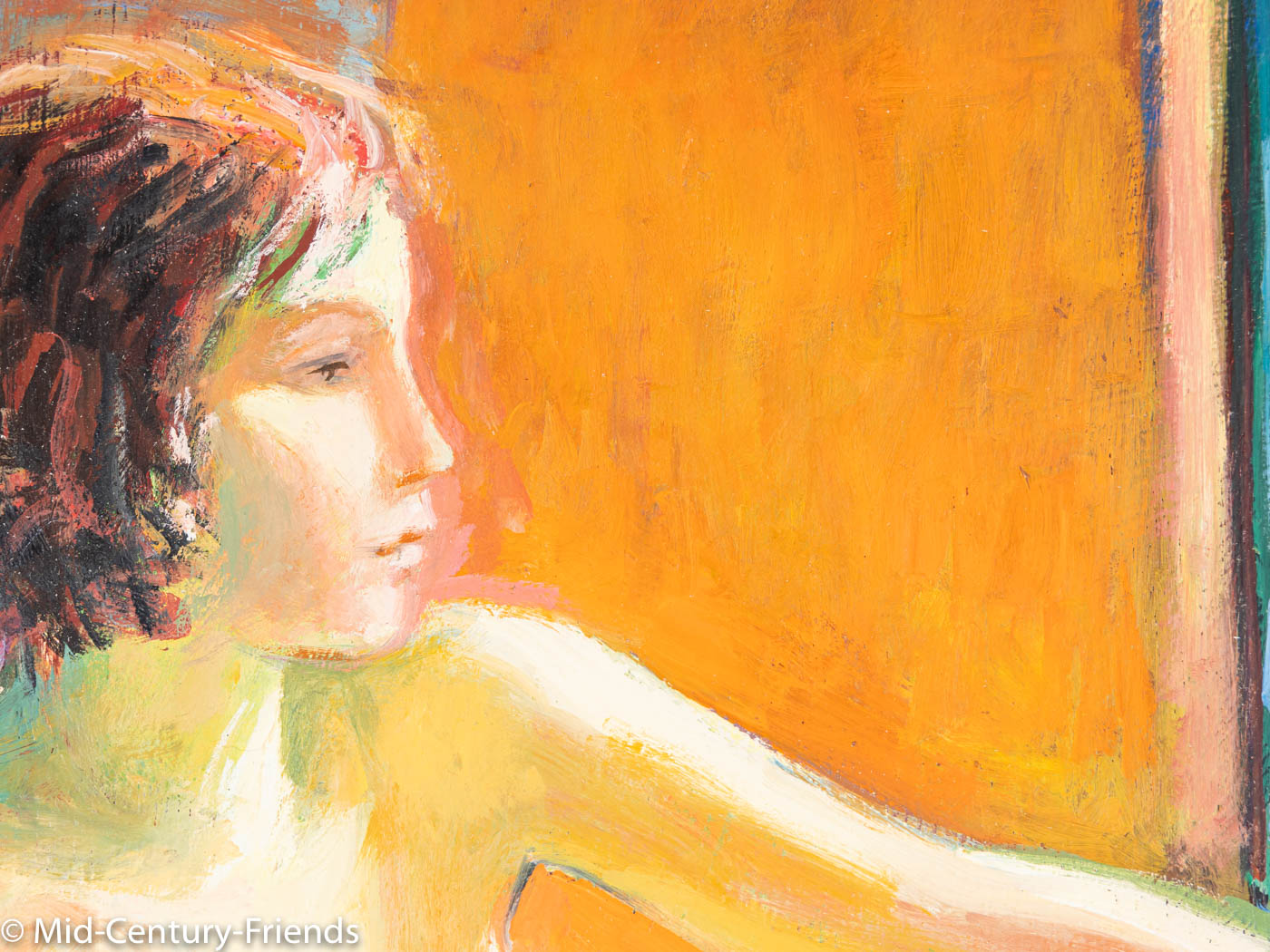 Aktgemälde im expressionistischen Stil, Acryl auf Holz, 40 x 50cm