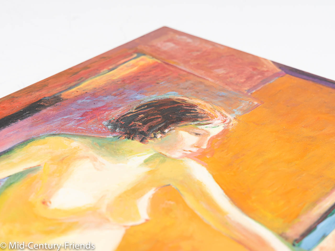 Aktgemälde im expressionistischen Stil, Acryl auf Holz, 40 x 50cm