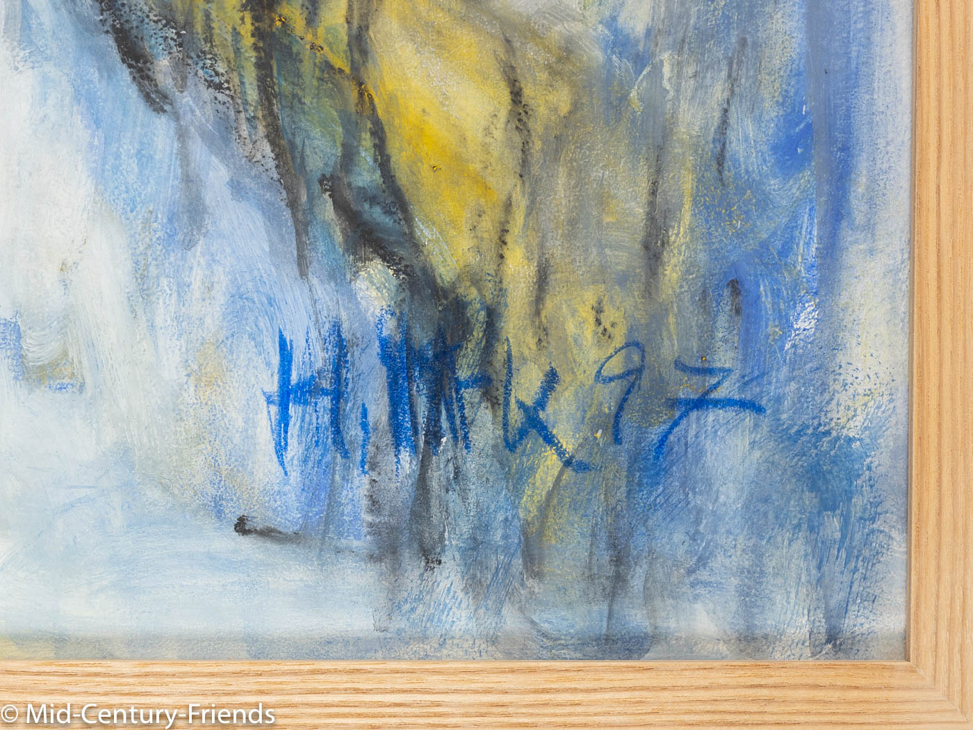 In den Bergen, Mischtechnik auf Karton, 83 x 63 cm