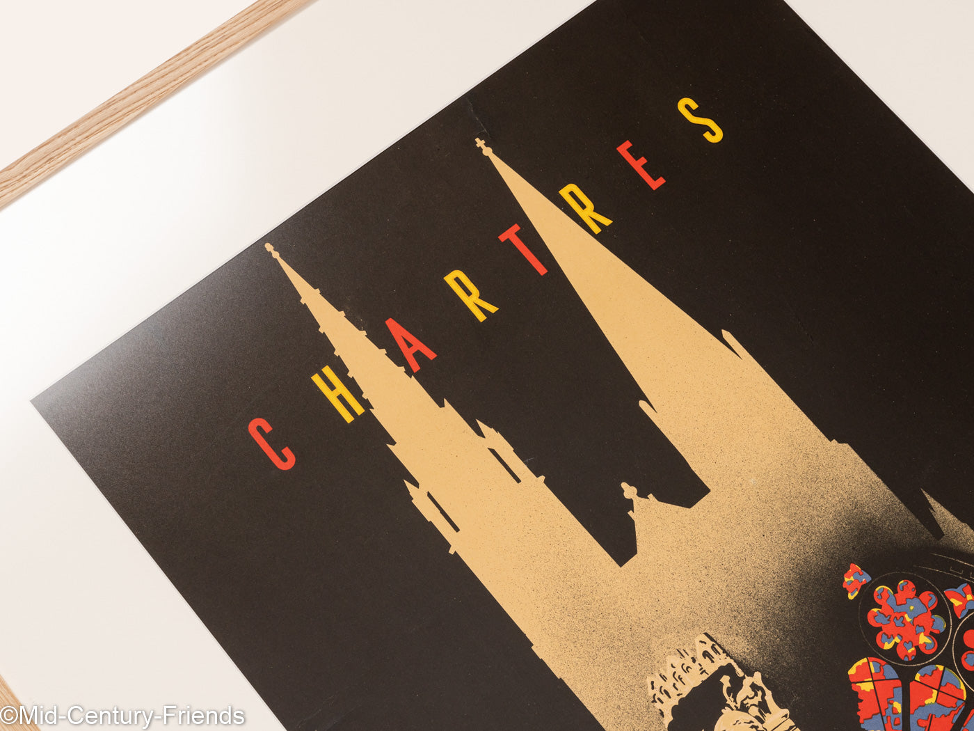 Chartres - Cathédrales de France, Art Déco Reiseposter, 86 x 123 cm